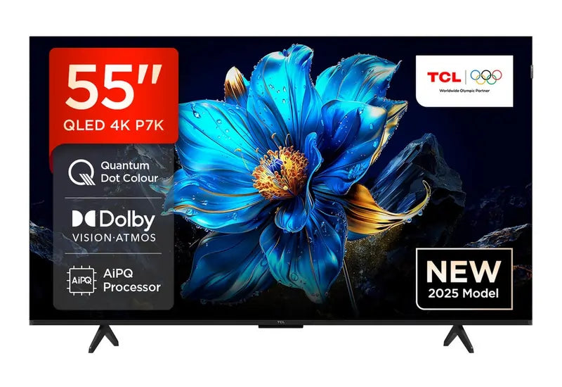 TCL 55P7K-UK 55" 4K QLED Direct LED HDR Google TV - 73534630658421 