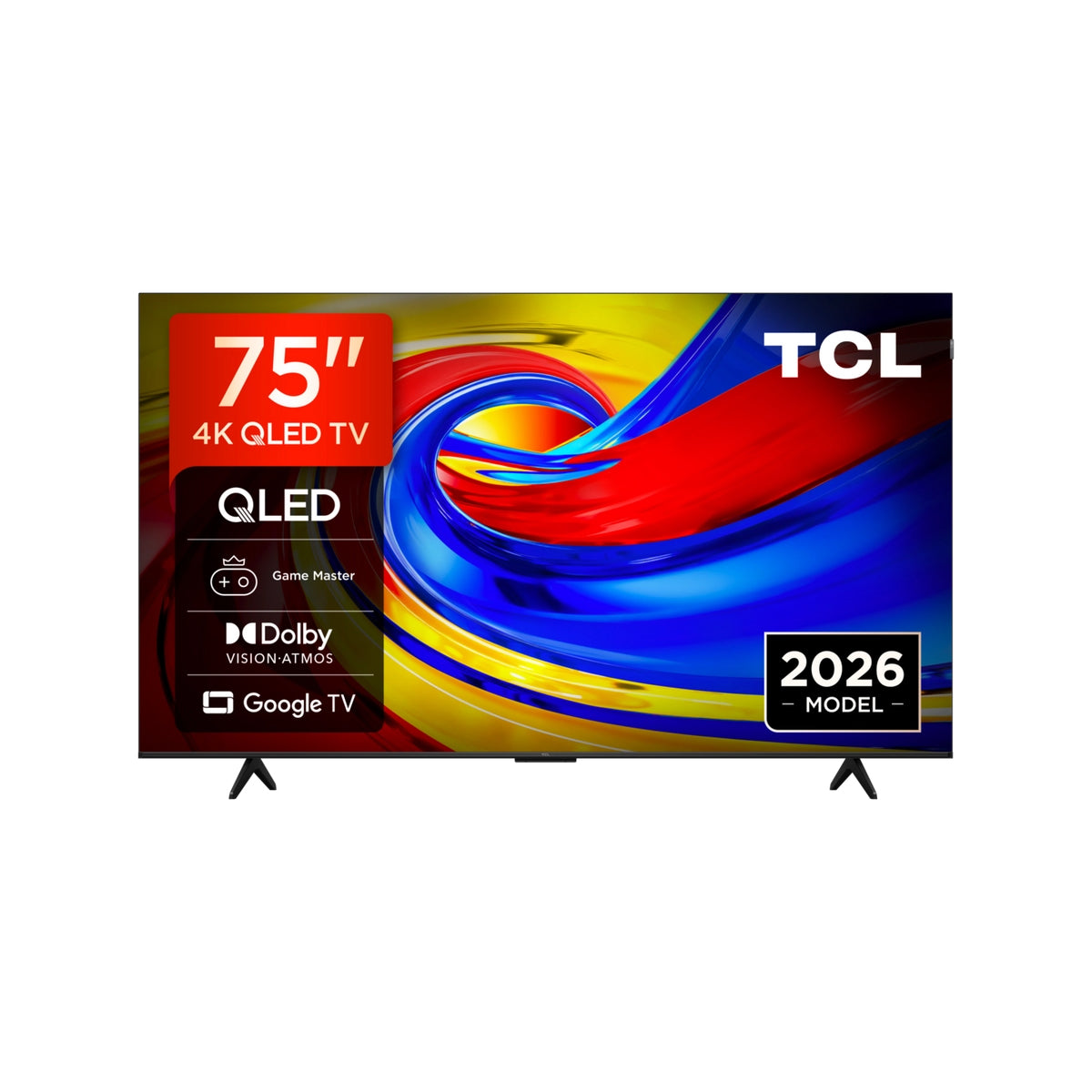 TCL 75P7L-UK 75" 4K HDR QLED Direct LED Google TV - Black