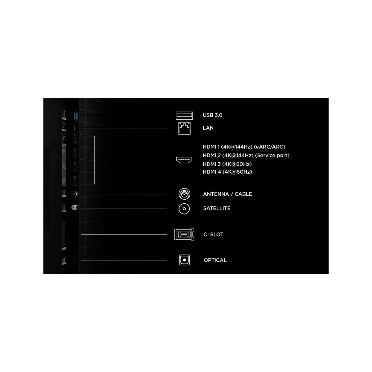 TCL 85A400M-UK 85" QD-MINI LED TV - Black