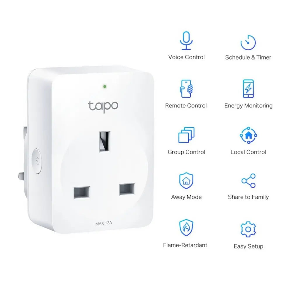 TP-LINK TAPO P110 Energy Monitoring Mini Smart Wi-Fi Plug, White - 43573333164255 