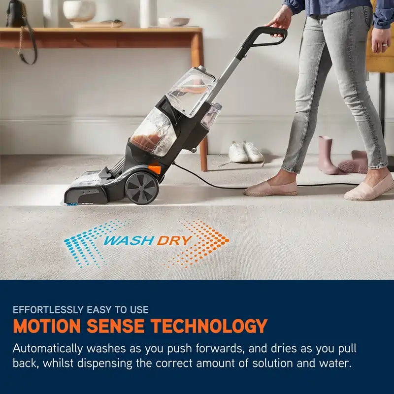 VAX CDCW-SWXC Platinum SmartWash Classic Carpet Cleaner, Silver & Blue