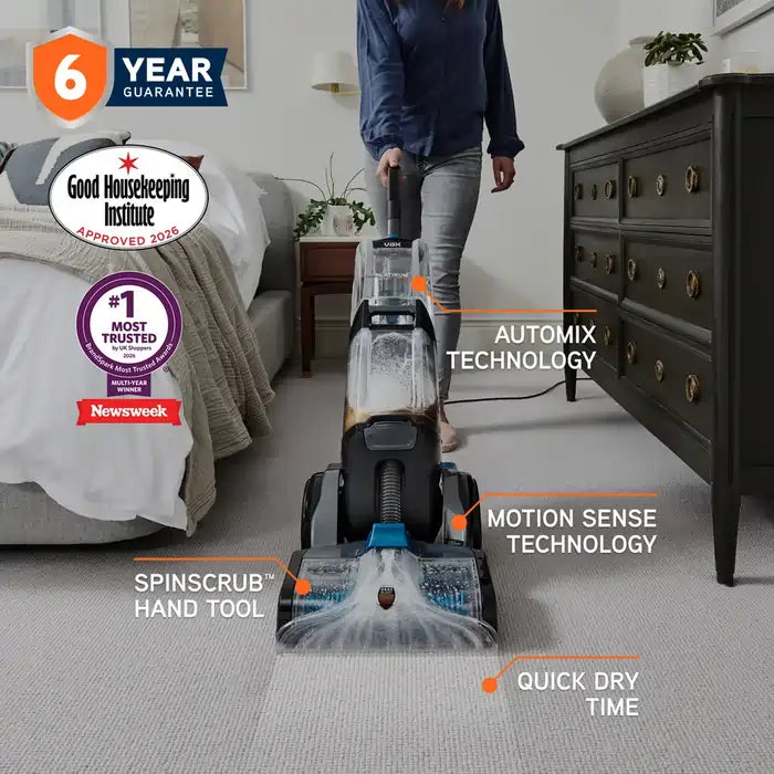 VAX CDCW-SWXS Platinum SmartWash Carpet Cleaner, Charcoal & Blue