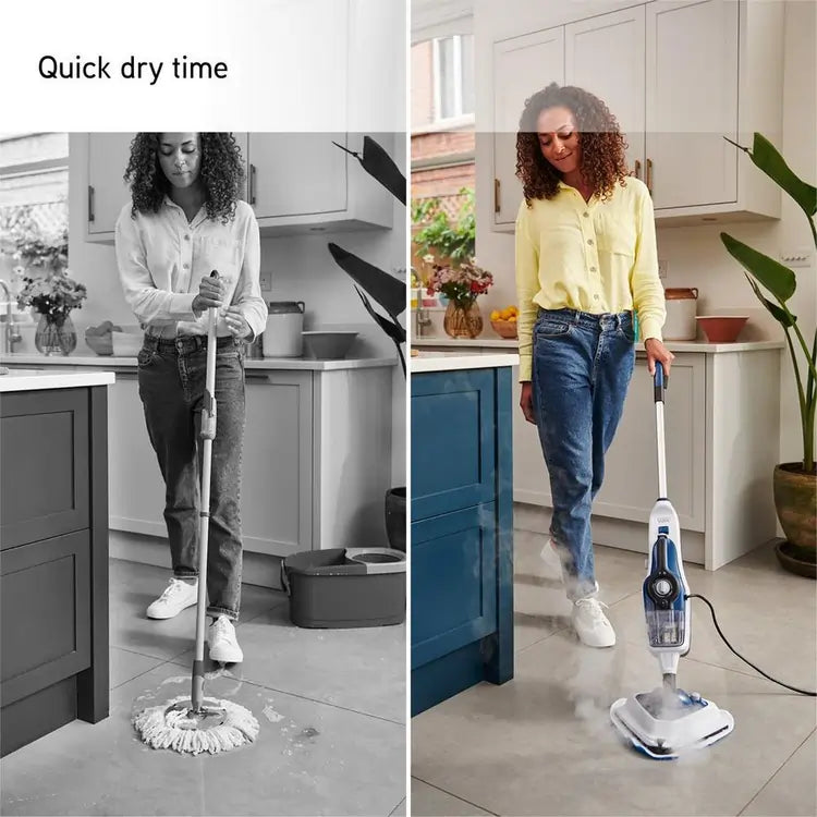 Vax CDSTSFXS Steam Mop Cleaner, White & Navy Blue