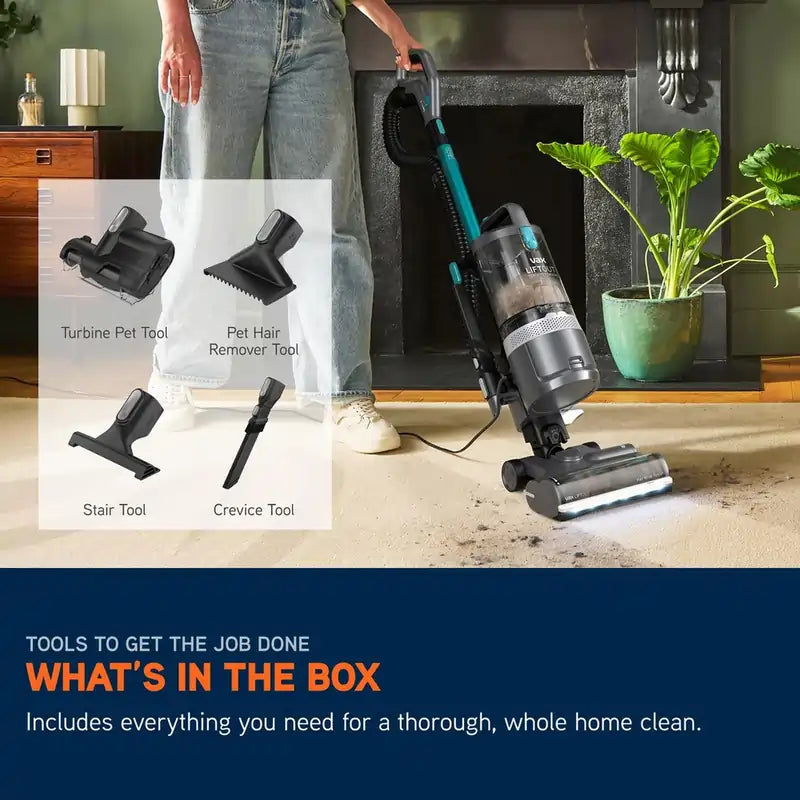 Vax CDUP-LORP LiftOut Reach Pet-Design Upright Vacuum Cleaner, Graphite/Teal