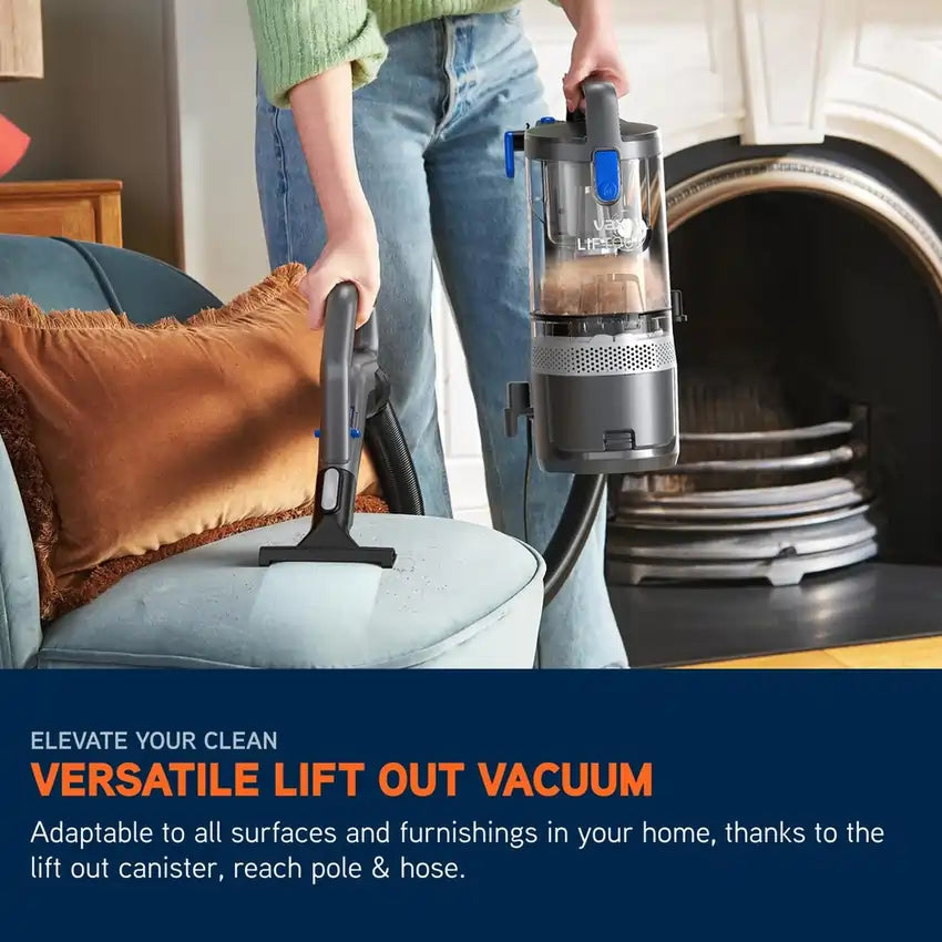 Vax CDUP-LOXR LiftOut Reach Pet Upright Vacuum Cleaner, Graphite/Blue