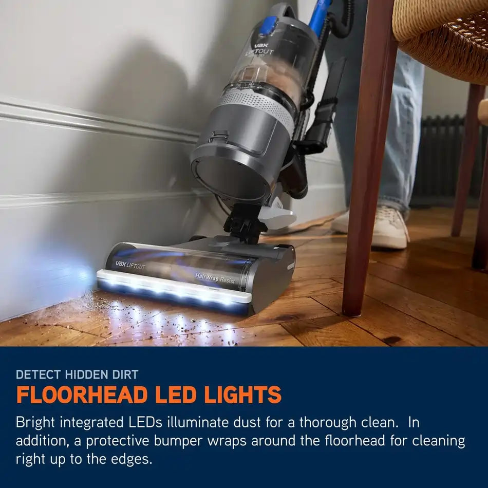 Vax CDUP-LOXR LiftOut Reach Pet Upright Vacuum Cleaner, Graphite/Blue