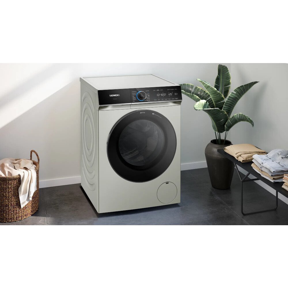 Siemens WG56B2ATGB Washing Machine, 10kg, 1600 Spin, Silver Inox, A Rated - 43657918906591 