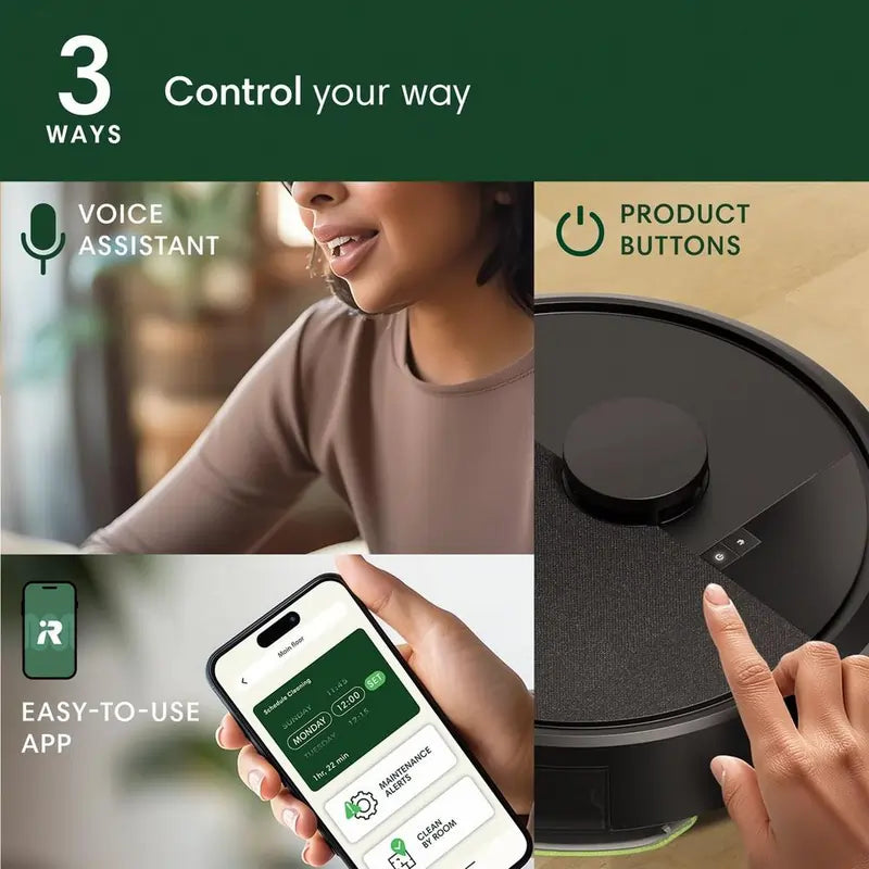 iRobot ROOMBA105C Roomba® 105 Combo Robot With Mop And App Control, Black