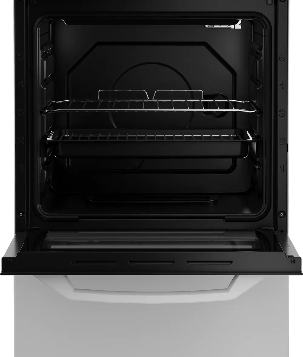 Zenith ZE503W 50cm Electric Single Oven With Solid Plate Hob, White