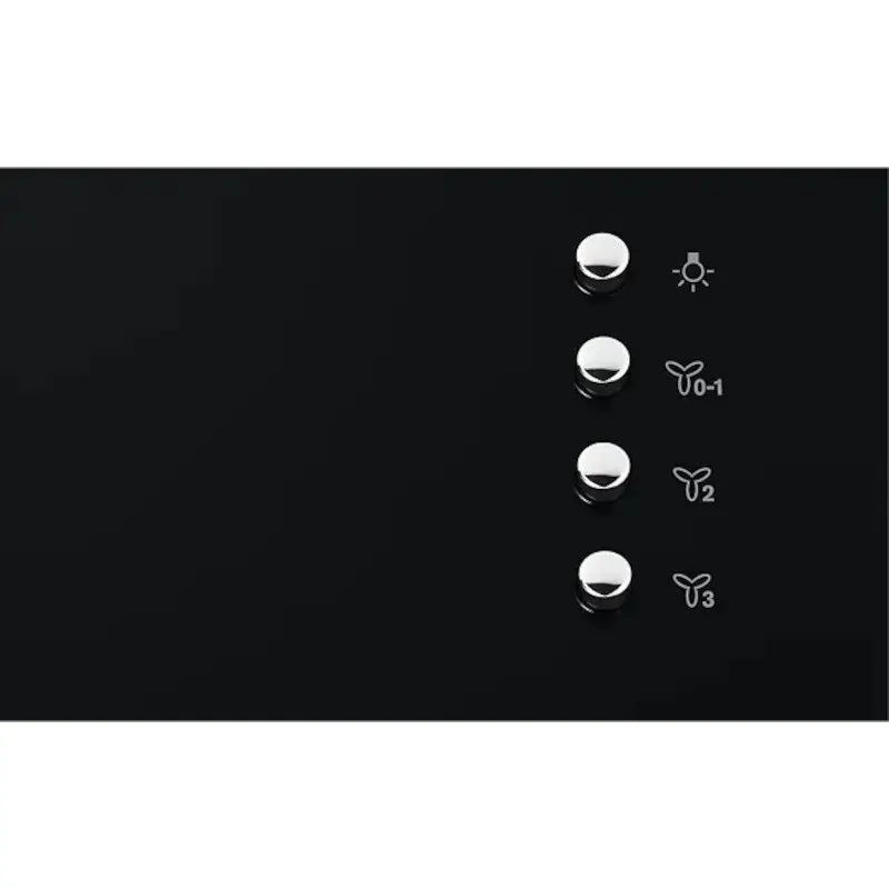 Zanussi ZFVX16K 60cm Angled Chimney Cooker Hood, Black - 74033291952501 