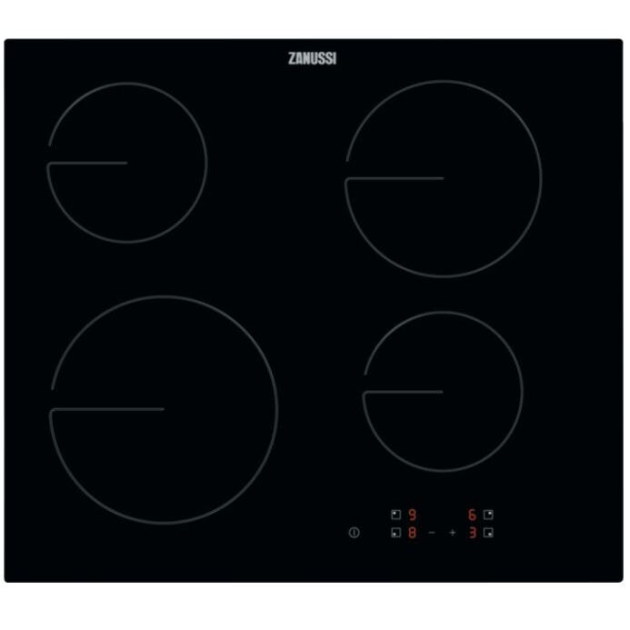Zanussi ZHRN641K 60cm 4 Zone Ceramic Hob,Black