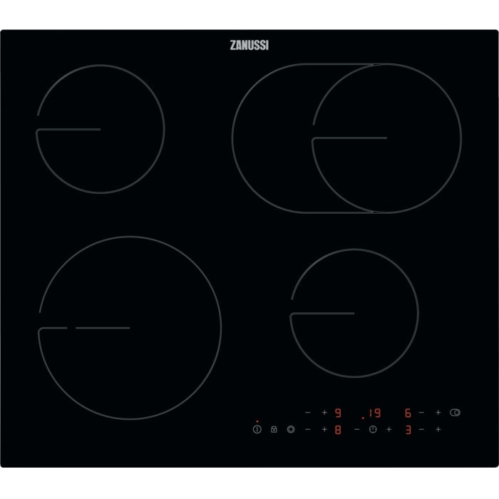 Zanussi ZHRN643K 60cm 4 Zone Ceramic Hob,Black - 43724686721247 