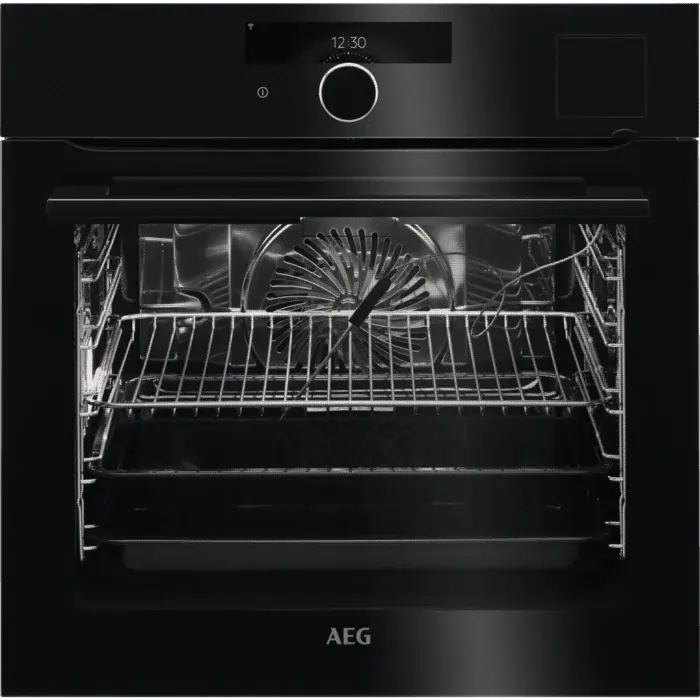 AEG BSK999330B 9000 Series SteamPro Built-In Electric Single Oven, Black
