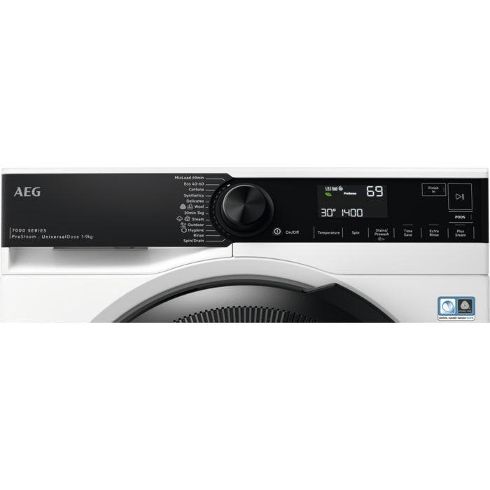 AEG LFR74944UD Washing Machine, 9kg, 1400 Spin, White, A Rated | Atlantic Electrics