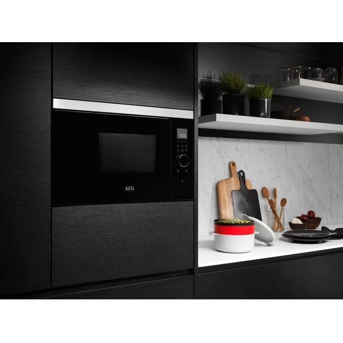 AEG MBB1756SEM Built - In Microwave, Black/ Stainless Steel with Antifingerprint | Atlantic Electrics - 42724170236127 