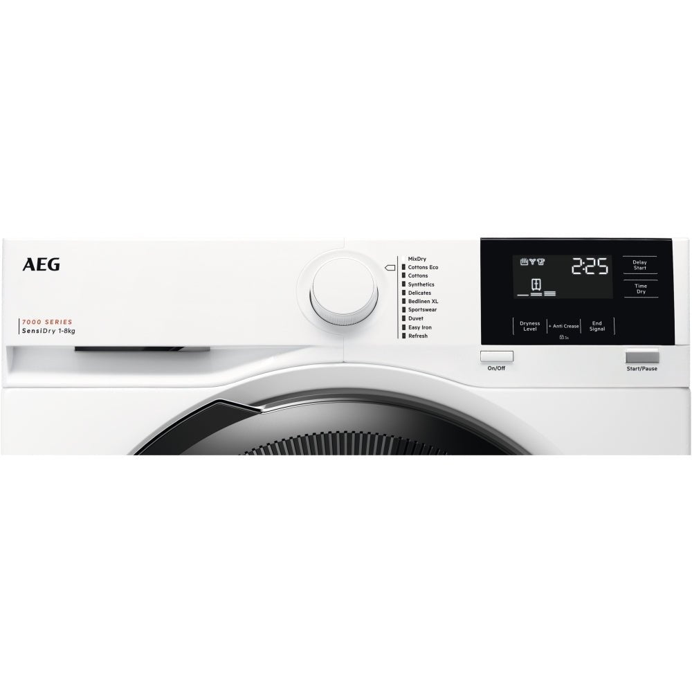 AEG TR718L4B 8kg Heat Pump Tumble Dryer - White - A++ Rated | Atlantic Electrics - 42724170858719 