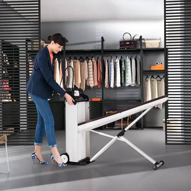 Miele B4826 Fashionmaster White Steam Ironing System With Tayberry Red Board Cover - 43594382835935 