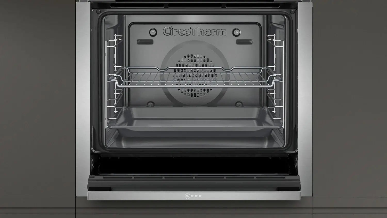 Neff B4ACF1AN0B 71L Built-In Electric Single Oven,Stainless Steel / Black,A Rated