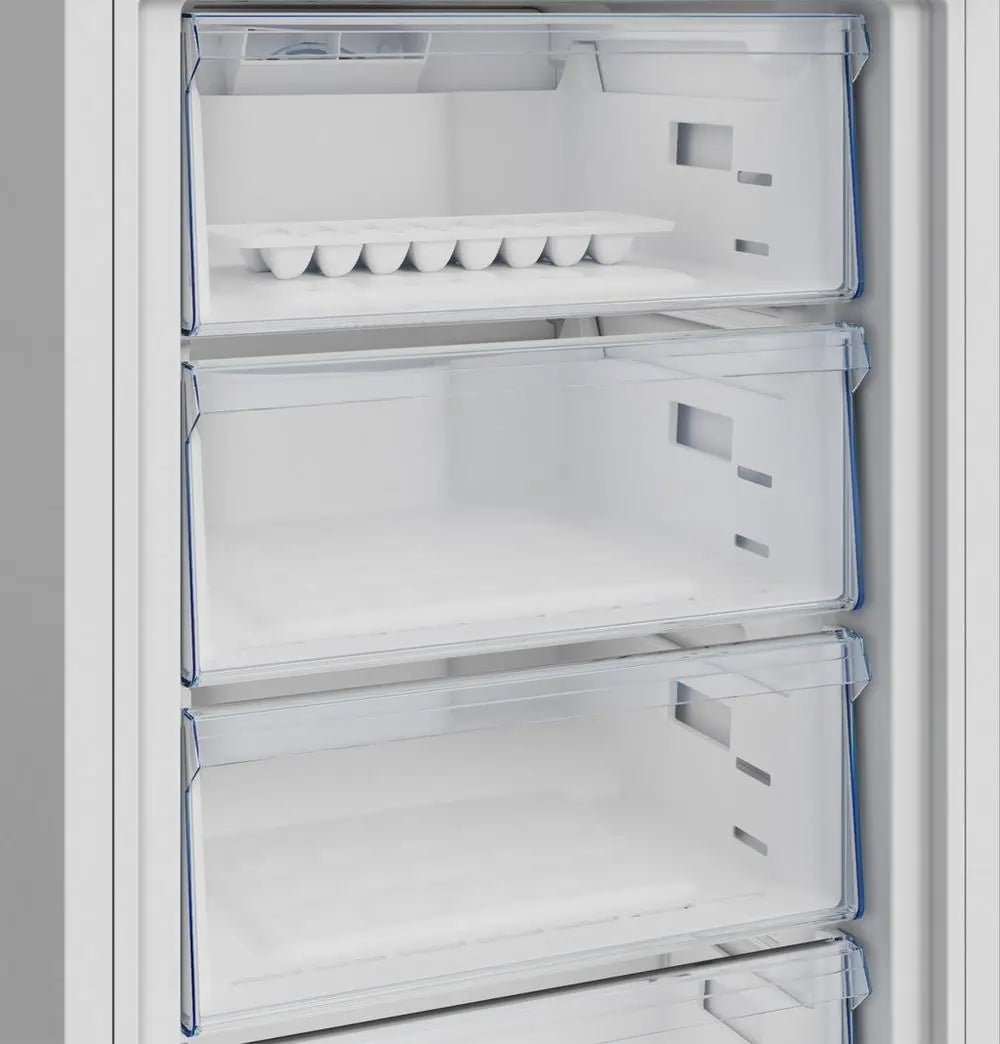 Beko CNG4692VW 59.7cm 50/50 Frost Free Fridge Freezer, White | Atlantic Electrics - 42764836700383 