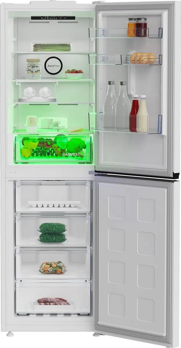 Beko CNG4692VW 59.7cm 50/50 Frost Free Fridge Freezer, White | Atlantic Electrics