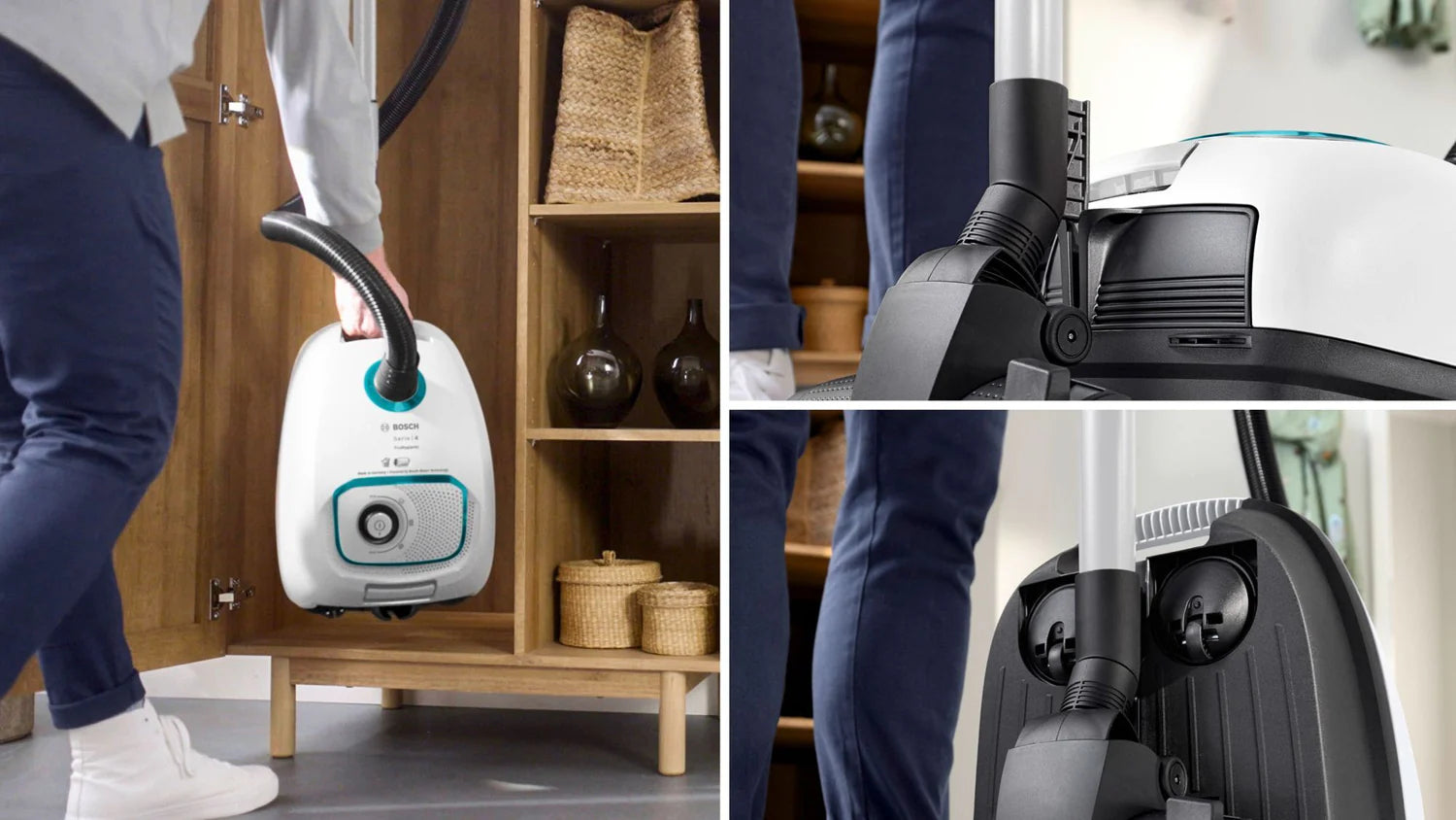 Bosch BGB41HYGGB ProHygienic 600W Bagged Cylinder Vacuum Cleaner, White