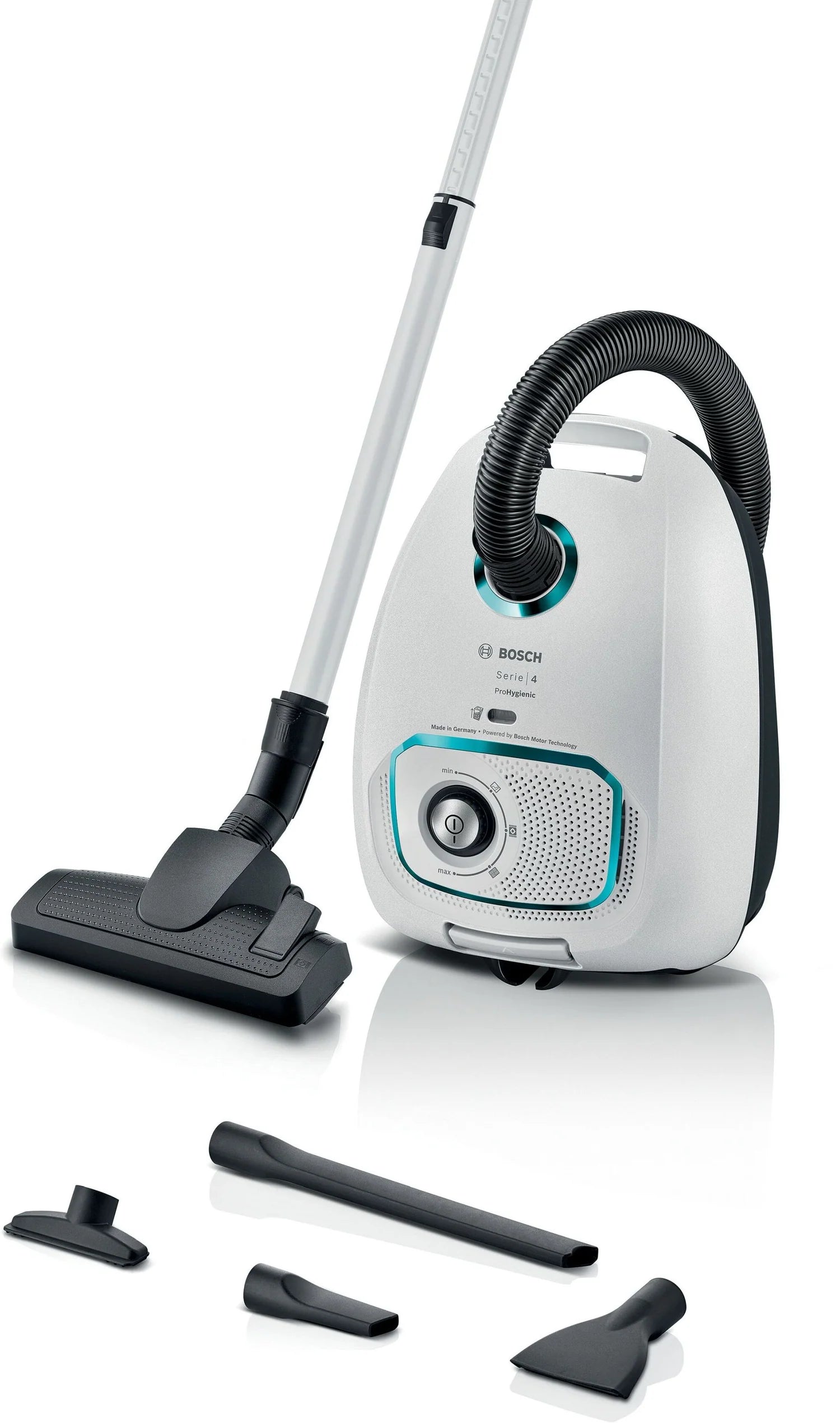 Bosch BGB41HYGGB ProHygienic 600W Bagged Cylinder Vacuum Cleaner, White