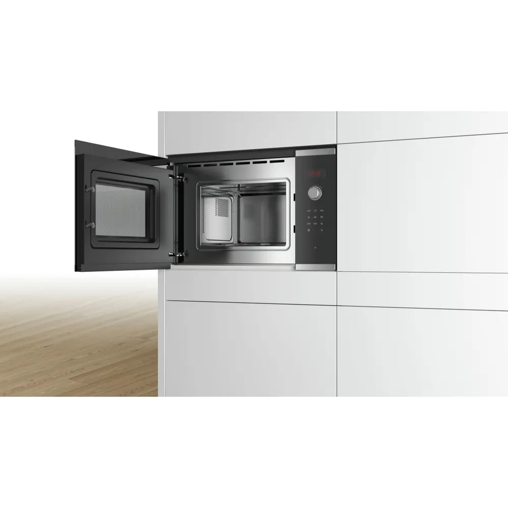 Bosch BFL523MS0B Serie 4 800W 20L Built-in Microwave Oven - Stainless Steel | Atlantic Electrics