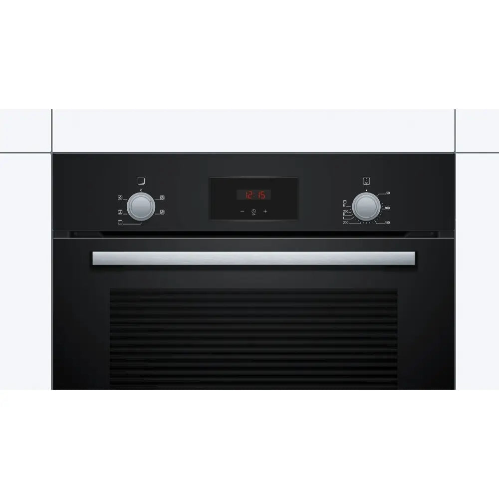 Bosch HHF113BA0B Built In Electric Single Oven With 3D Hot Air - Black | Atlantic Electrics