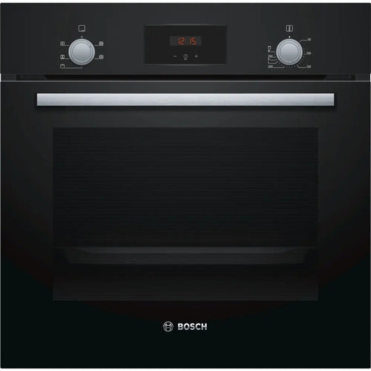 Bosch HHF113BA0B Built In Electric Single Oven With 3D Hot Air - Black | Atlantic Electrics