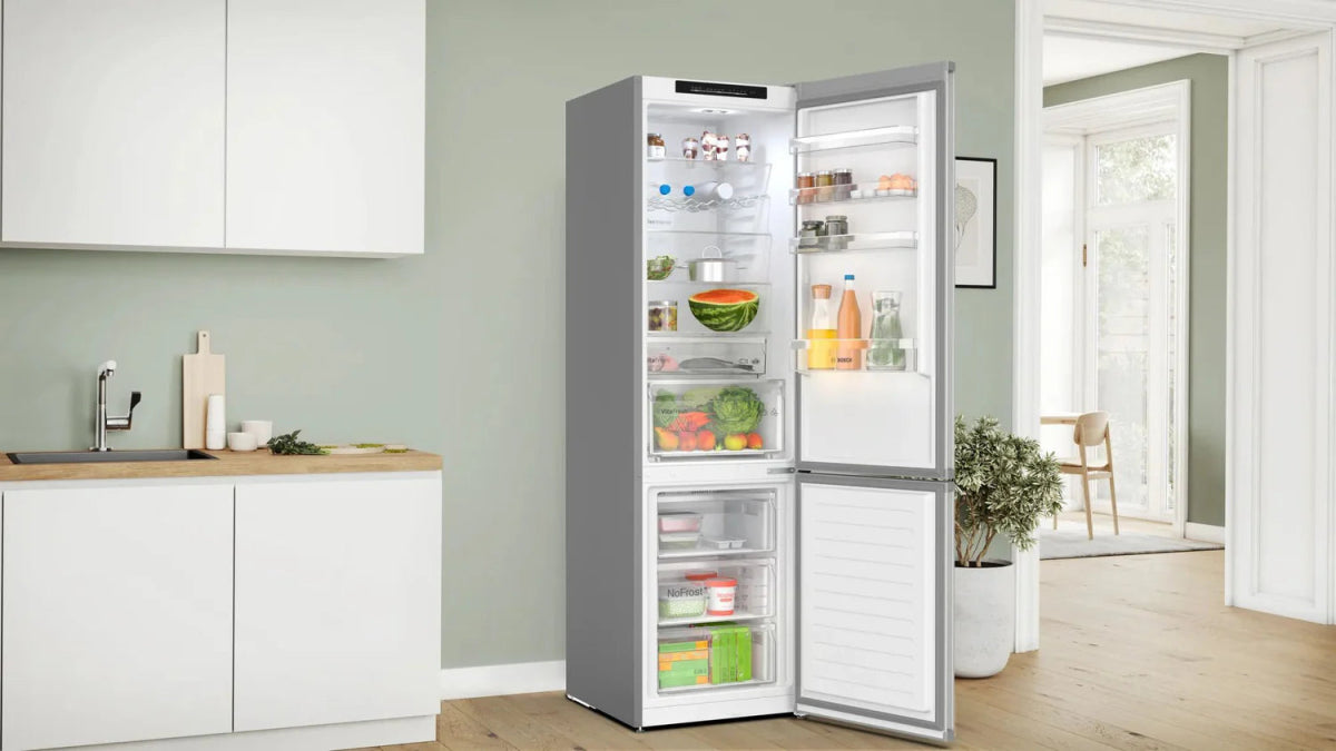 Bosch KGN392LDFG Series 4 No Frost Fridge Freezer, 60/40, Inox-look | Atlantic Electrics