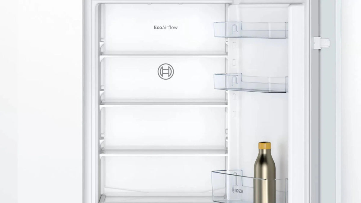 Bosch KIN86NSE0G No Frost Integrated Fridge Freezer, Sliding Hinge, 60/40, White | Atlantic Electrics