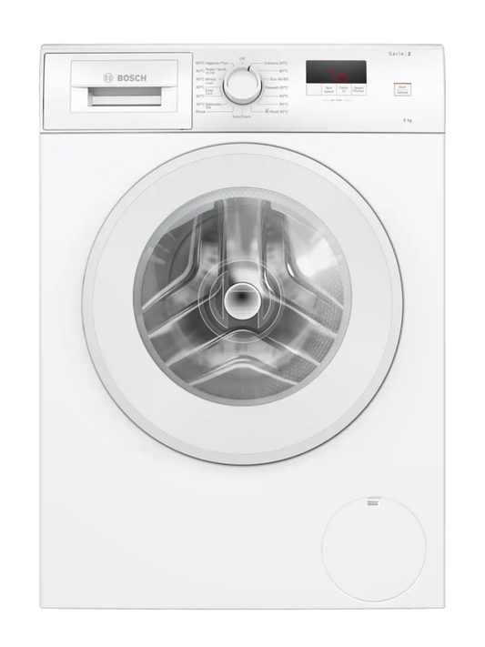 Bosch Serie 2 WGE03408GB 8kg 1400 Spin Washing Machine - White | Atlantic Electrics
