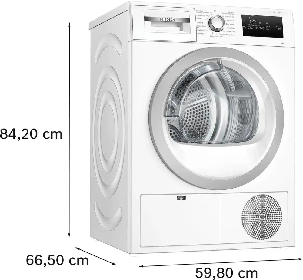 Bosch Series 4 WTN83203GB 8kg Condenser Tumble Dryer - White | Atlantic Electrics - 41993553543391 