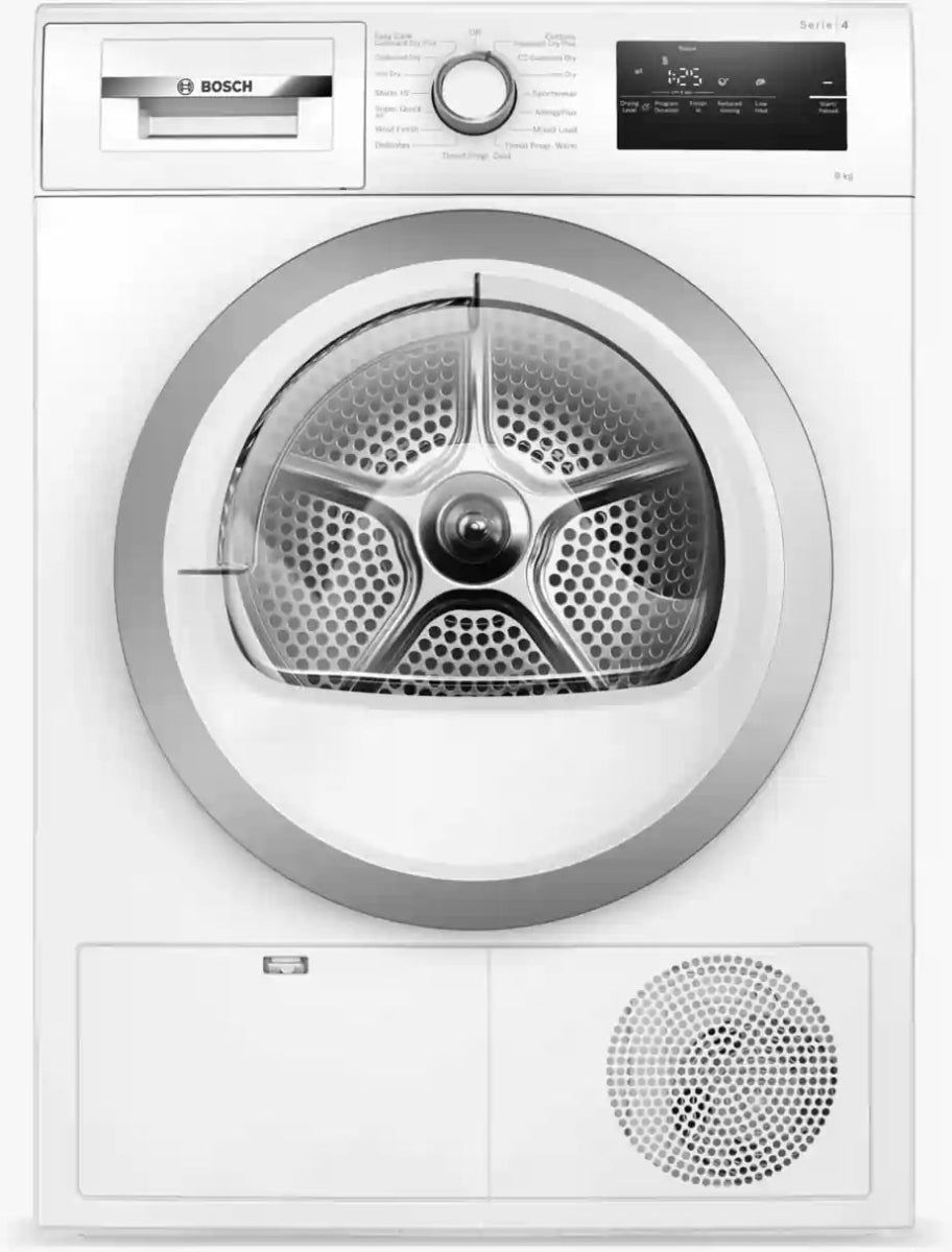 Bosch Series 4 WTN83203GB 8kg Condenser Tumble Dryer - White | Atlantic Electrics