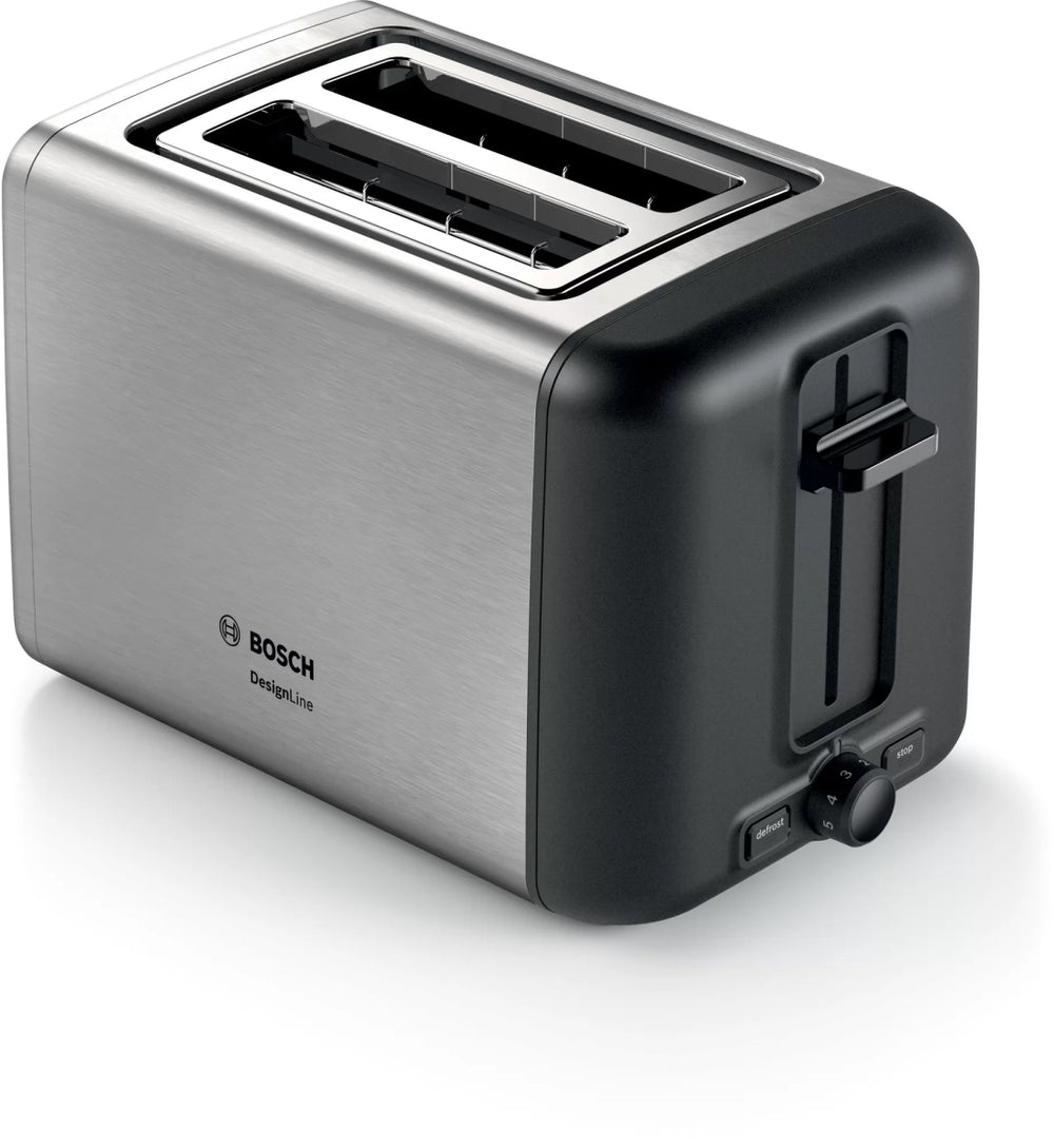 Bosch TAT3P420GB 2 Slot Toaster with variable controls - Silver & Black | Atlantic Electrics - 41965493616863 