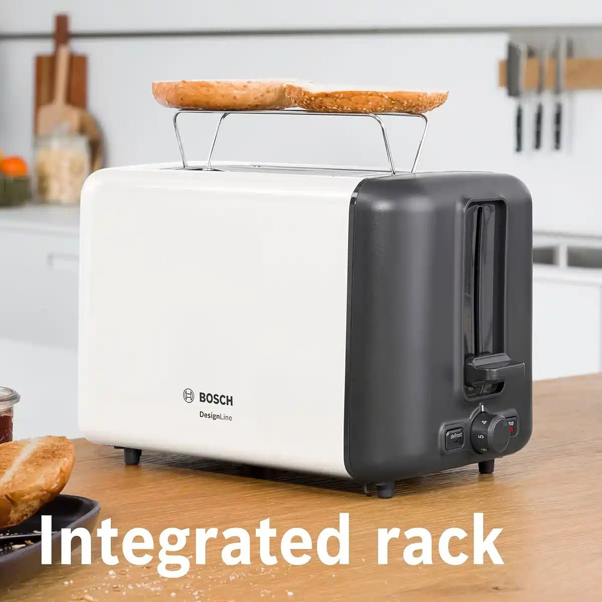 Bosch TAT3P421GB 2 Slice Toaster 970 W, White | Atlantic Electrics