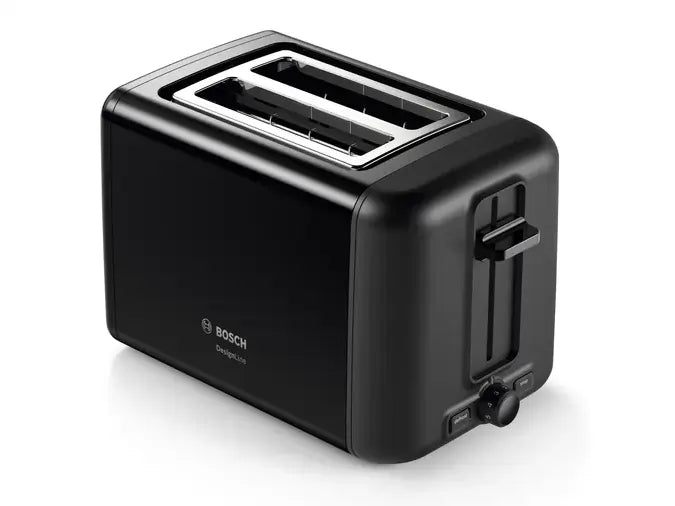 Bosch TAT3P423GB Compact 2 Slice DesignLine Toaster - Black | Atlantic Electrics - 42065525833951 