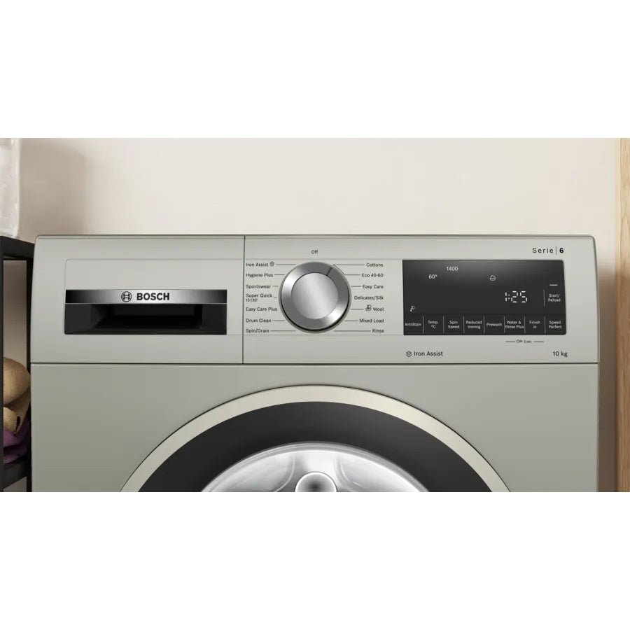 Bosch WGG254ZSGB Series 6 Washing Machine, 10kg, 1400 Spin, Silver, A Rated | Atlantic Electrics - 42852814913759 