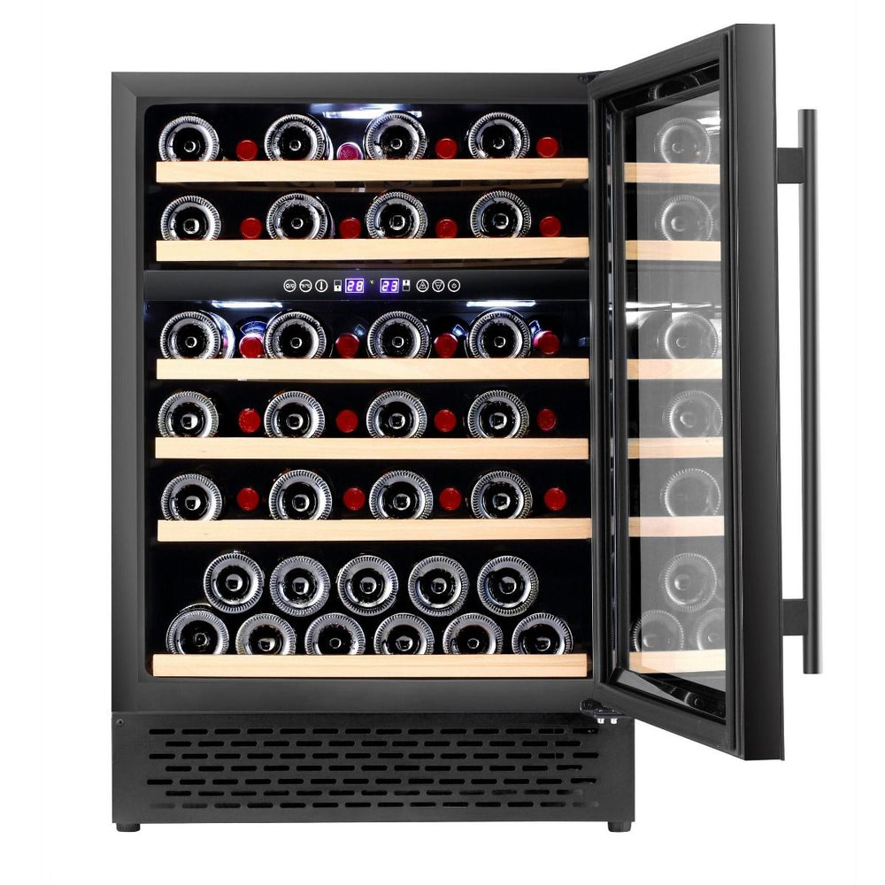 CATA UBBKWC60 60cm 51 bottles Dual Zone Wine Cooler in Black | Atlantic Electrics - 41868850987231 