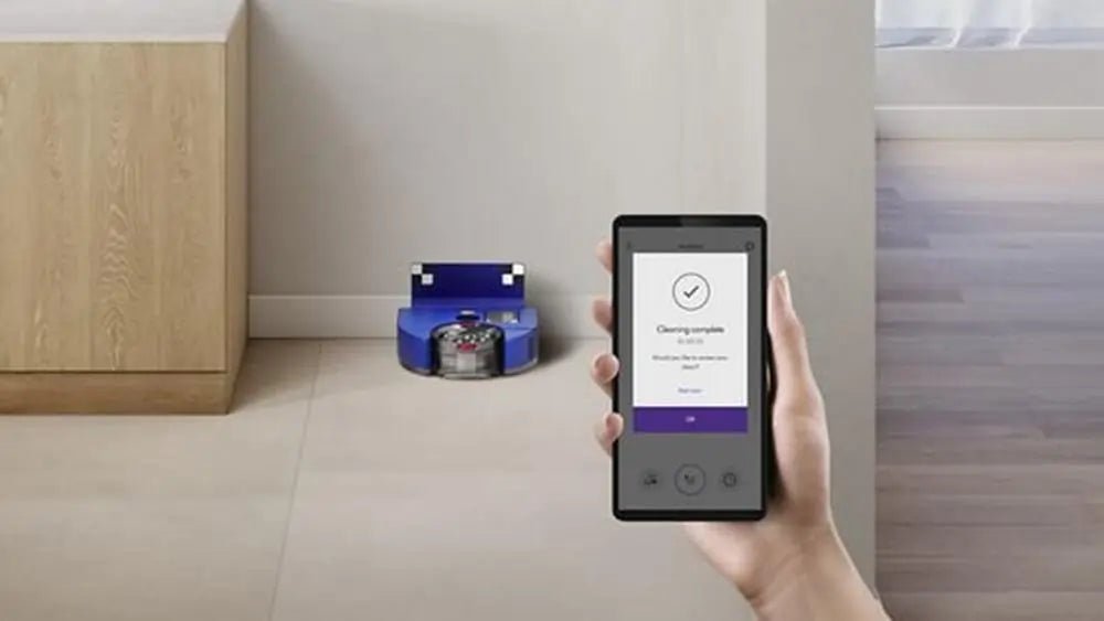 Dyson 360VISNAV Robot Vacuum Cleaner - 65 Minutes Run Time - Moulded Blue/Nickel | Atlantic Electrics - 42426995638495 