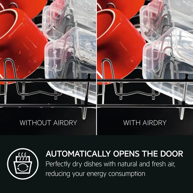 AEG FSB73427Z 7000 Integrated GlassCare AirDry 45cm Slimline Dishwasher with Sliding Hinge