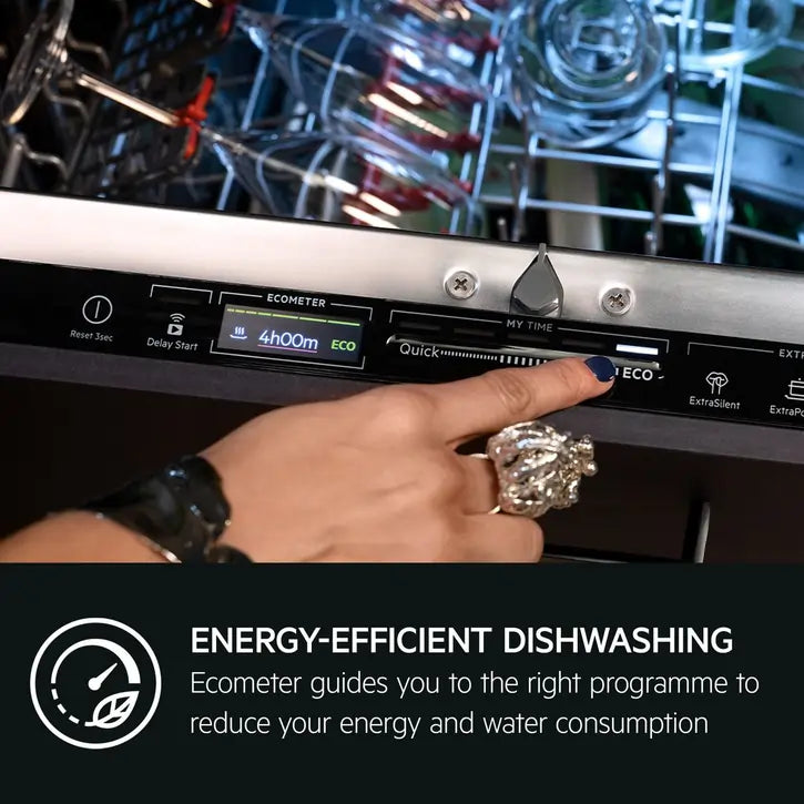 AEG FSB73427Z 7000 Integrated GlassCare AirDry 45cm Slimline Dishwasher with Sliding Hinge