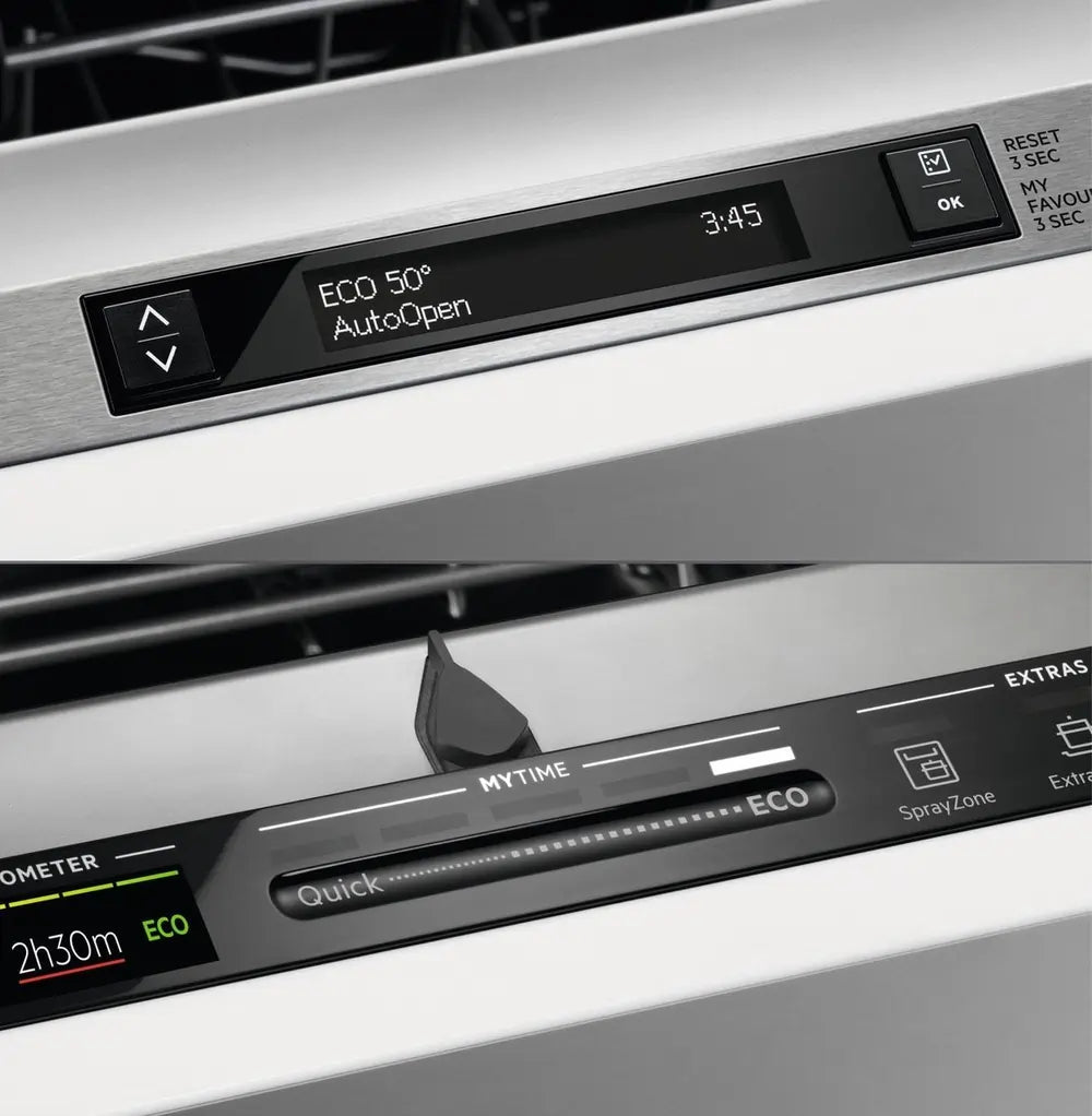 AEG FSB73427Z 7000 Integrated GlassCare AirDry 45cm Slimline Dishwasher with Sliding Hinge