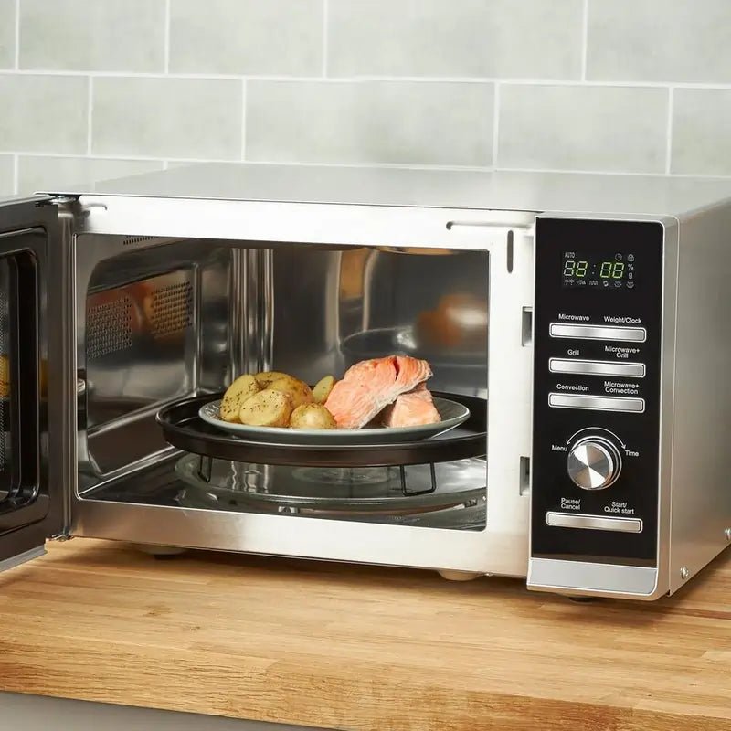 Haden 199102 25L 900W Combination Microwave Grill Black & Silver Effect | Atlantic Electrics