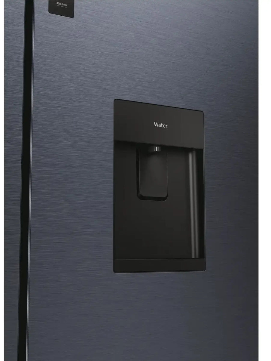 Haier HCR5919EHMB Cube 90 Series 5 525 Litre Four Door American Fridge Freezer - Black | Atlantic Electrics - 42736611492063 