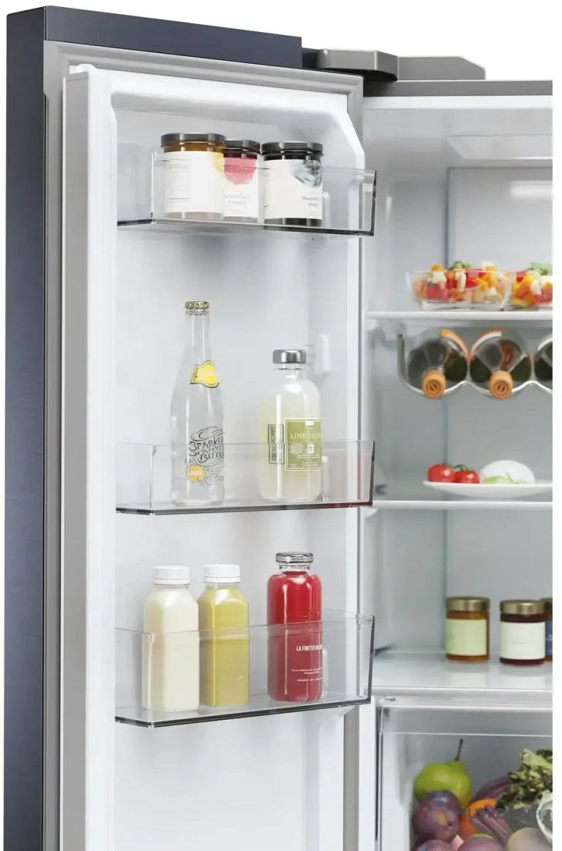 Haier HCR5919EHMB Cube 90 Series 5 525 Litre Four Door American Fridge Freezer - Black | Atlantic Electrics - 42736611557599 