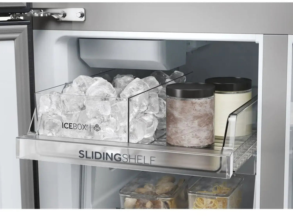 Haier HCR5919EHMB Cube 90 Series 5 525 Litre Four Door American Fridge Freezer - Black | Atlantic Electrics - 42736611524831 