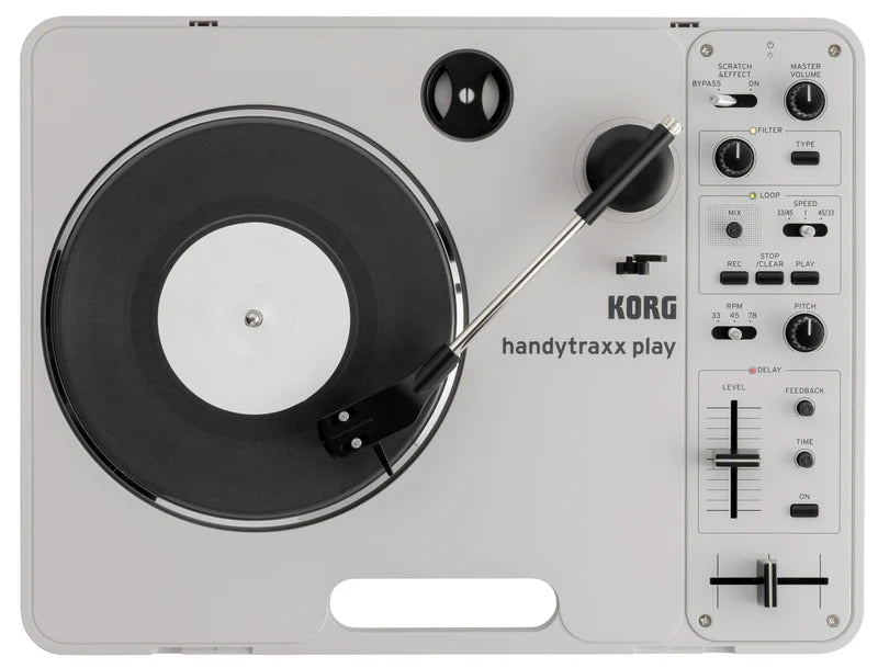 Korg Handytraxx Play Portable Vinyl Turntable Record Player - 73925562335605 