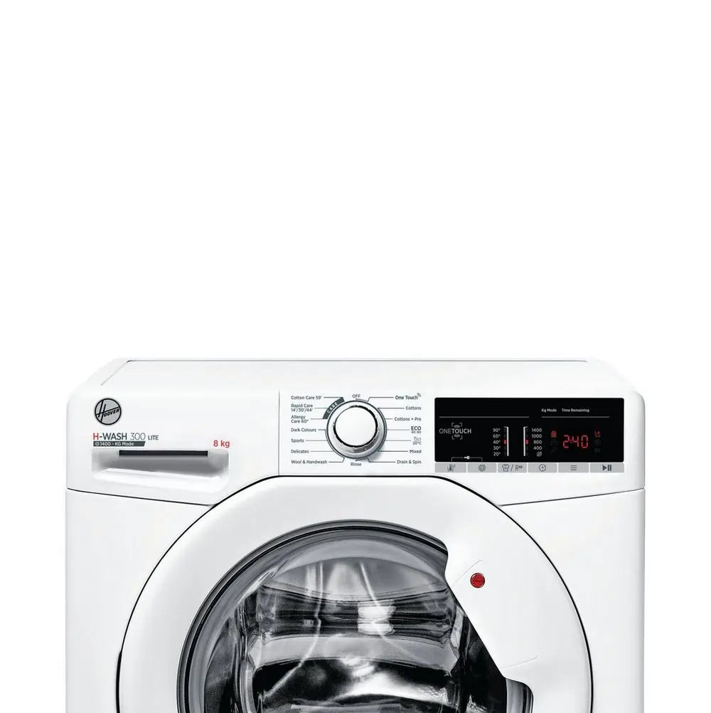 Hoover H3W48TA4 8Kg 1400 Spin Washing Machine - White | Atlantic Electrics - 42320468836575 