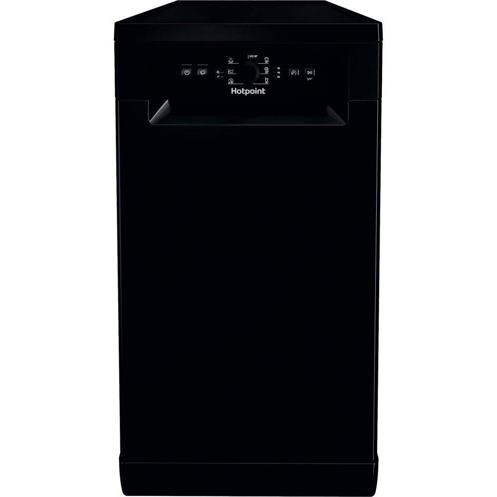 Hotpoint HF9E1B19BUK Slimline Freestanding Dishwasher - Black | Atlantic Electrics - 42170968015071 